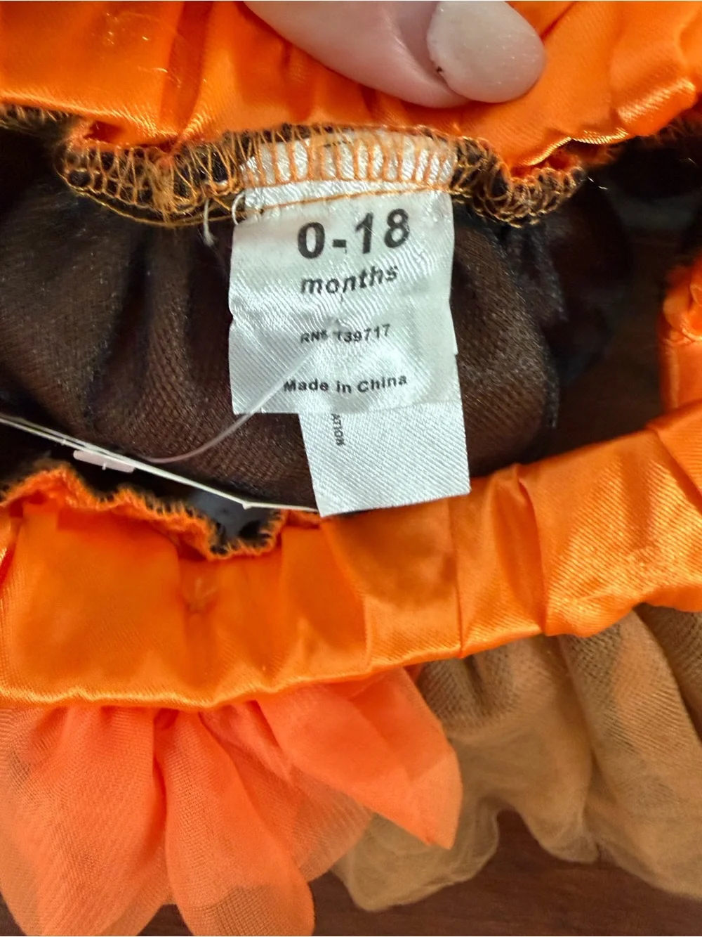 NWT Tulle Baby Halloween Tutu Headband with Orange Flower